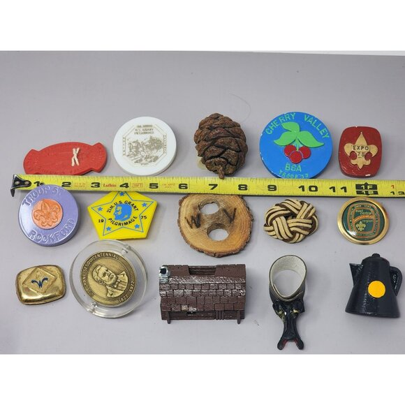 Vintage Variety Of Boy Scouts Memorabilia Lot Of 15 Neckerchief Slides - Picture 6 of 6